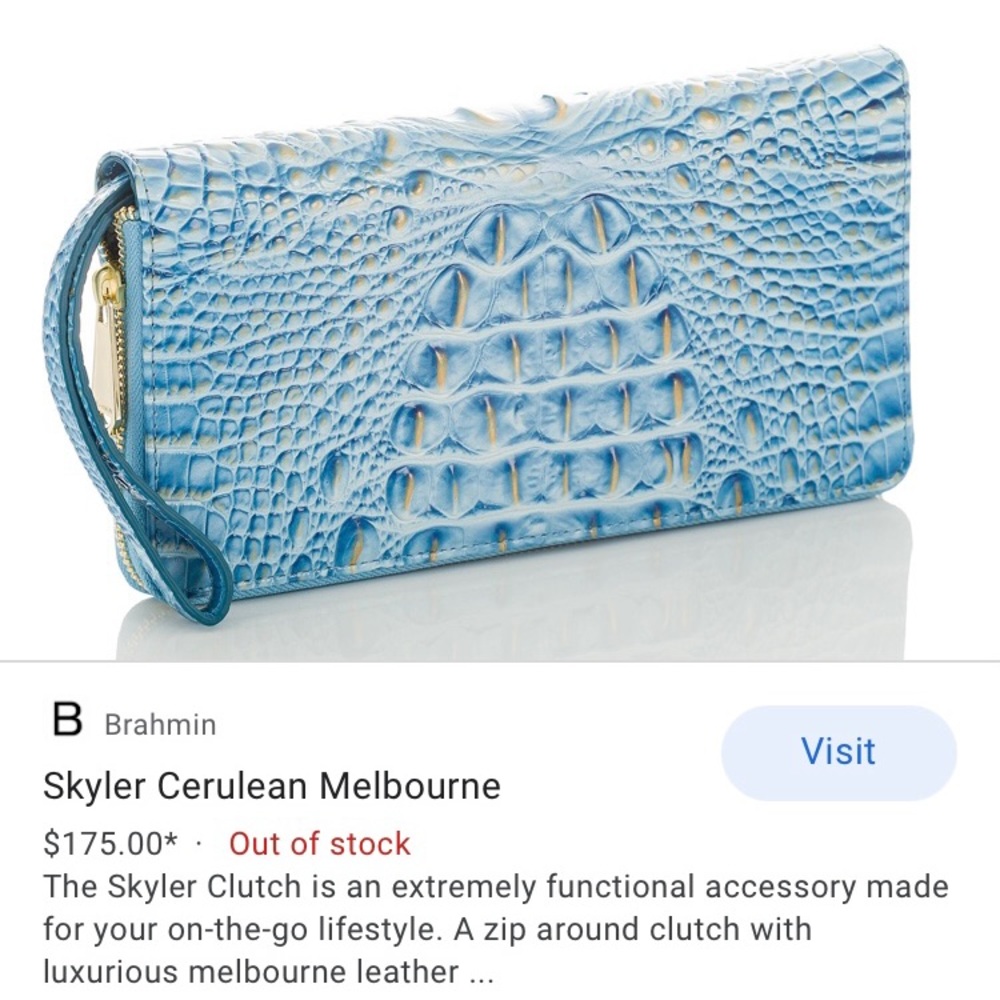 NWOT BRAHMIN SKYLER CLUTCH/WRISTLET